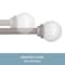 Kenney Mfg Kenney Walden 5/8" Standard Decorative Window Curtain Rod, 48-86", Glass/Pewter KN75301NP - alternate 5